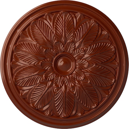 Ekena Millwork Bordeaux Ceiling Medallion (Fits Canopies up to 3 1/4"), Hand-Painted Firebrick, 22 5/8"OD x 1 3/4"P CM22BOFIF